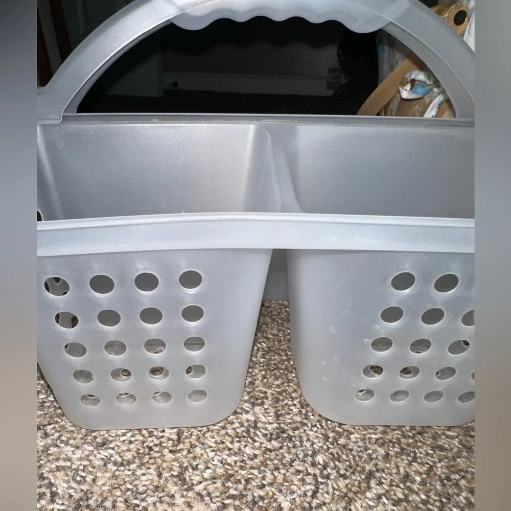 Mainstays White Shower Caddy with Handle